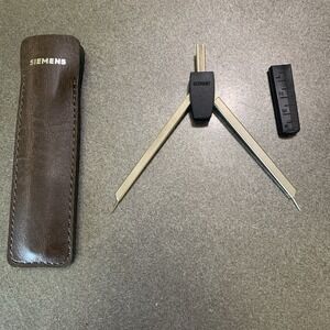 Siemens Pacesetter ECG EKG Calipers Germany with Leather Sleeve & Ruler Cap VTG